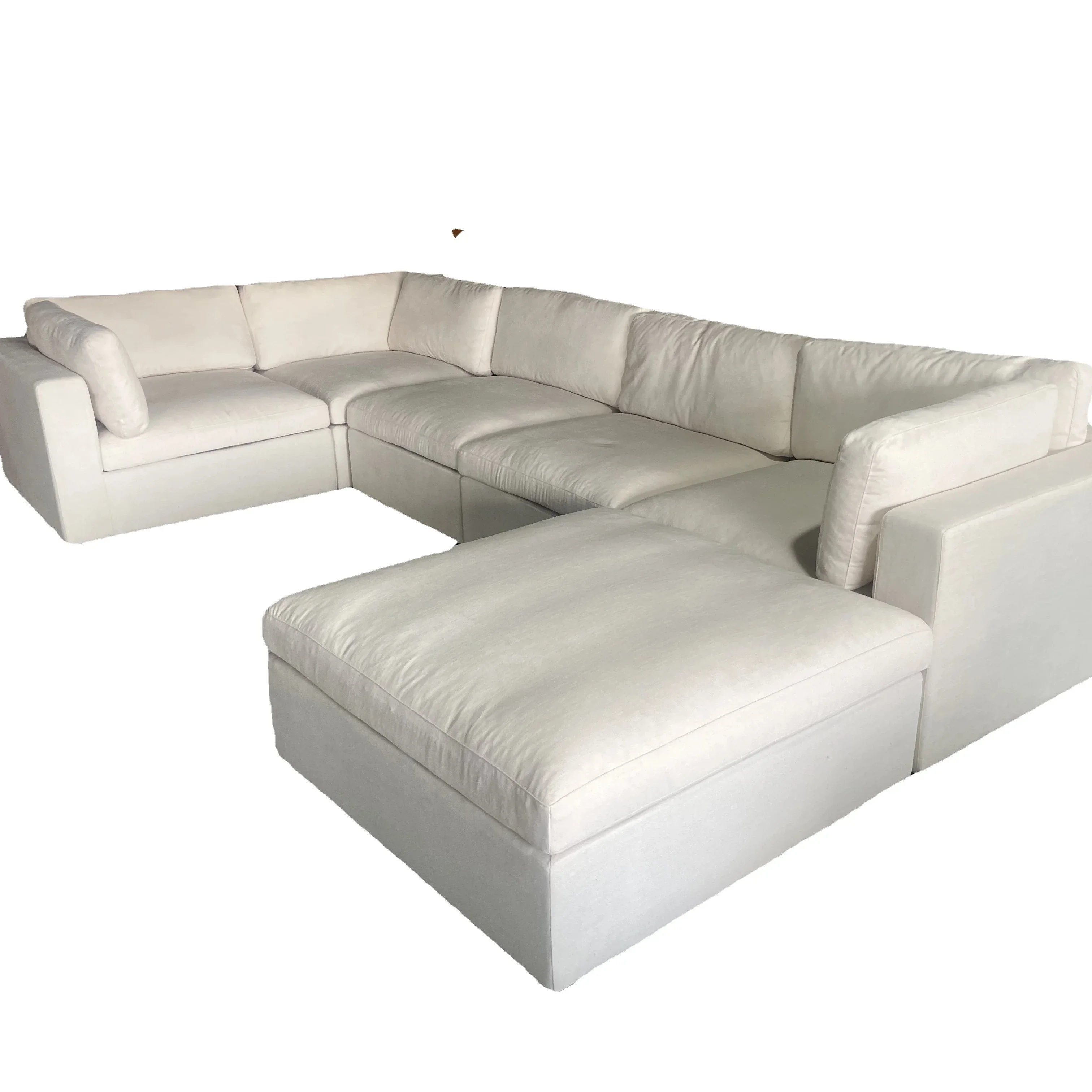 Modern Luxury White Down Cloud Sofa Bed U Shape Modular Cloud Couch Sectional Sofa
Modern Luxury White Down Cloud Sofa Bed U Shape Modular Cloud Couch Sectional Sofa