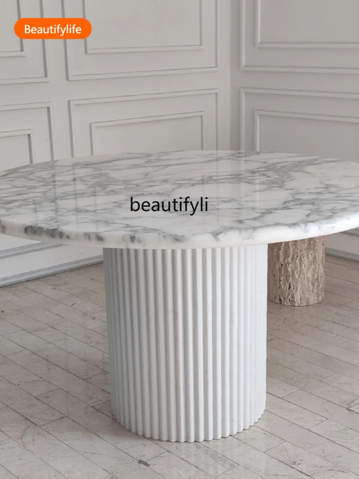 A435 6-местный круглый стол из натурального мрамора, обеденный стол, современная круглая столовая, римская колонна, ножки стола Arabescato
A435 6-местный круглый стол из натурального мрамора, обеденный стол, современная круглая столовая, римская колонна, ножки стола Arabescato