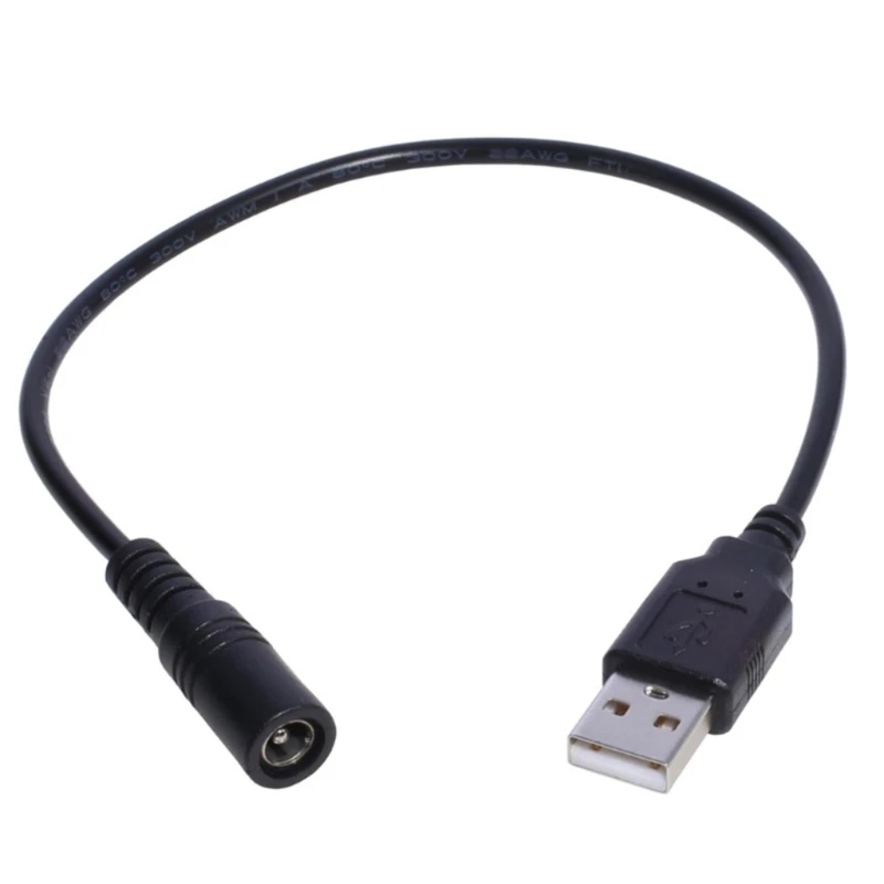 USB to DC5V Power Cable Cord, USB Male to 5.5x2.1mm Female DC5V Power Supply Plug Connector Line D2RC
USB to DC5V Power Cable Cord, USB Male to 5.5x2.1mm Female DC5V Power Supply Plug Connector Line D2RC