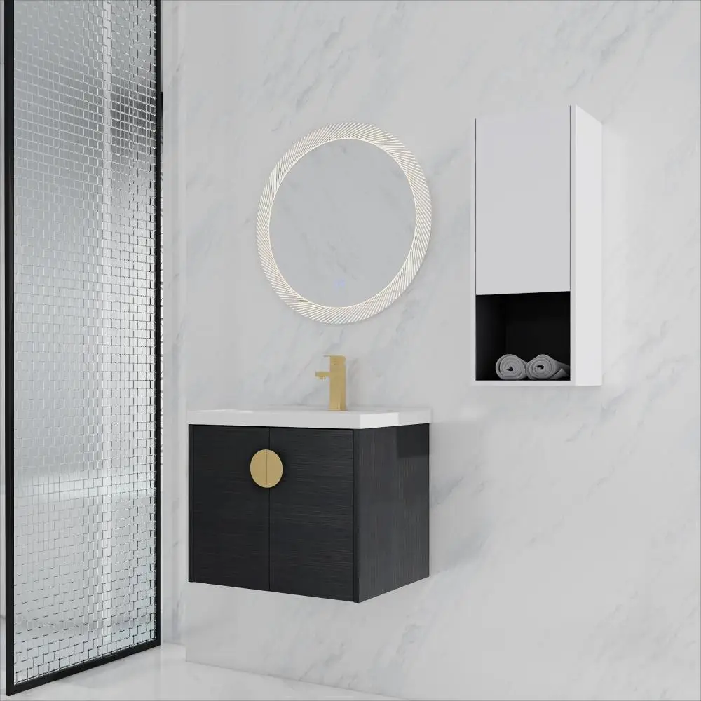 24" Wall-Mounted Bathroom Vanity With Ceramic Sink and Side Cabinet, Soft Close Doors, Combination Cabinet(KD-Packing)
24" Wall-Mounted Bathroom Vanity With Ceramic Sink and Side Cabinet, Soft Close Doors, Combination Cabinet(KD-Packing)