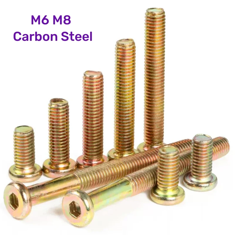 M6 M8 Metric Thread Hex Socket Furniture Screws Flat Head Allen Cap Connector Bolts For Beds Cribs Table Chairs Length 16~120mm
M6 M8 Metric Thread Hex Socket Furniture Screws Flat Head Allen Cap Connector Bolts For Beds Cribs Table Chairs Length 16~120mm