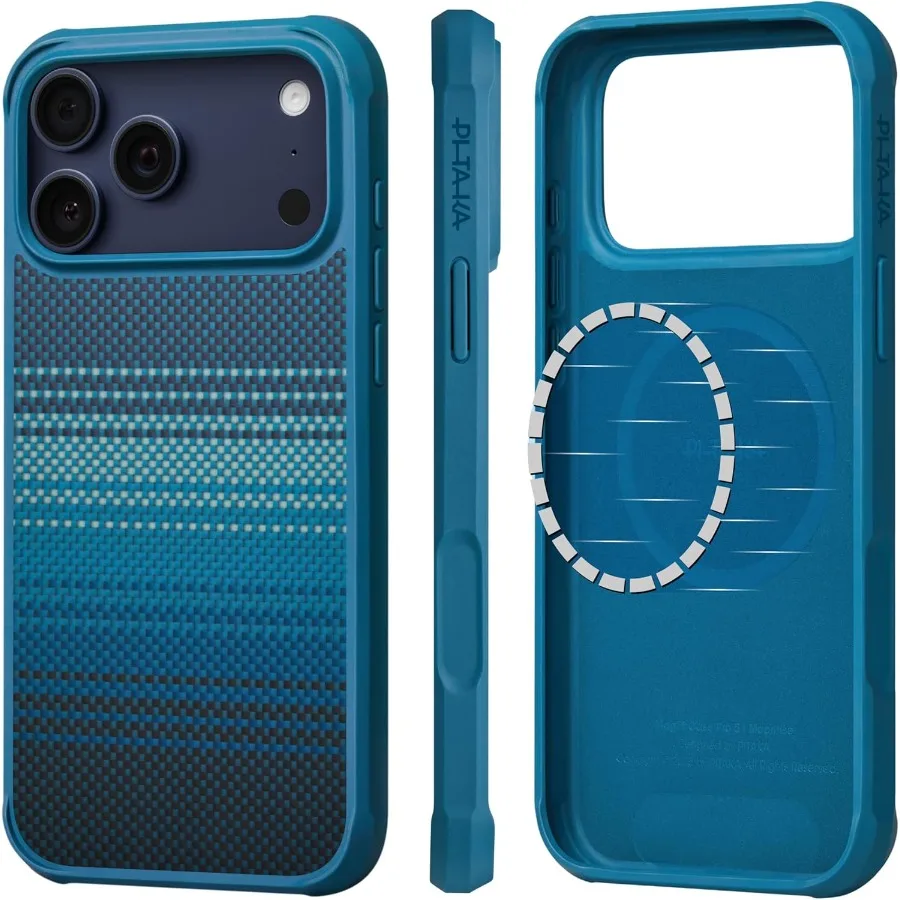 For iPhone 17 Pro Case 6.3 Military Grade Protective Case with MagSafe Compatibility 1500D Aramid Fiber Woven and TPU
For iPhone 17 Pro Case 6.3 Military Grade Protective Case with MagSafe Compatibility 1500D Aramid Fiber Woven and TPU