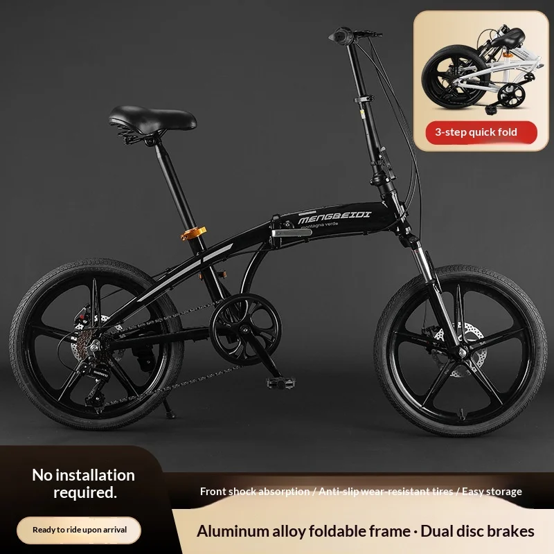 Aluminum Folding Bike Lightweight Portable Shock Absorbing Small Wheel Adult Unisex Bikes Commuter Urban Student Bicycle
Aluminum Folding Bike Lightweight Portable Shock Absorbing Small Wheel Adult Unisex Bikes Commuter Urban Student Bicycle