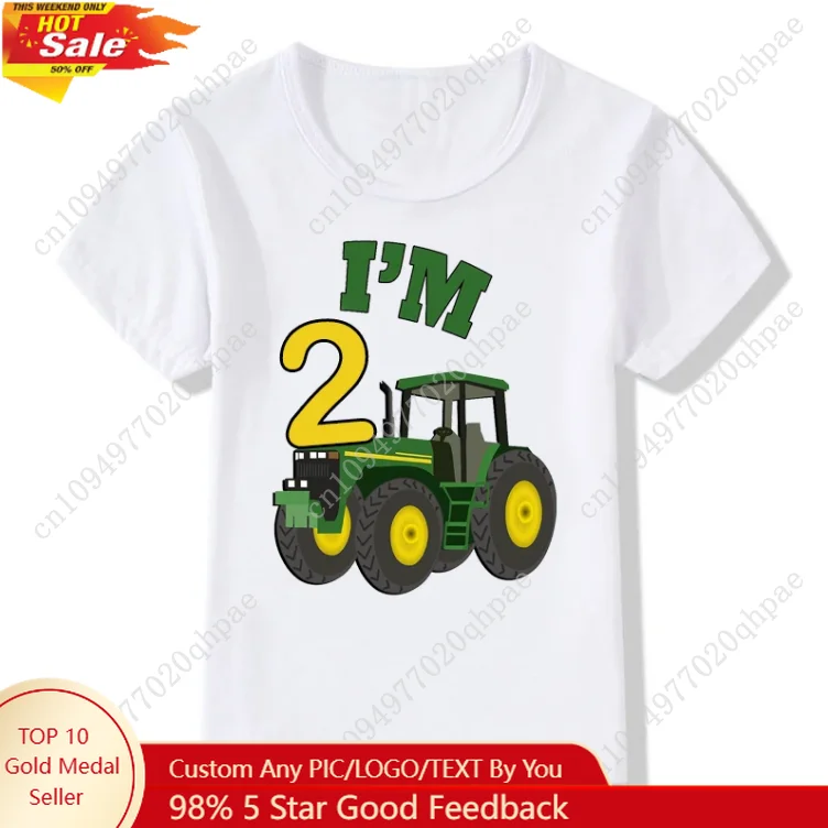 Cute Farm Theme Tractor 1-10 Birthday Number Print T Shirt Kids Birthday Boy&Girl Funny Gift Tshirt Present Children Clothes
Cute Farm Theme Tractor 1-10 Birthday Number Print T Shirt Kids Birthday Boy&Girl Funny Gift Tshirt Present Children Clothes