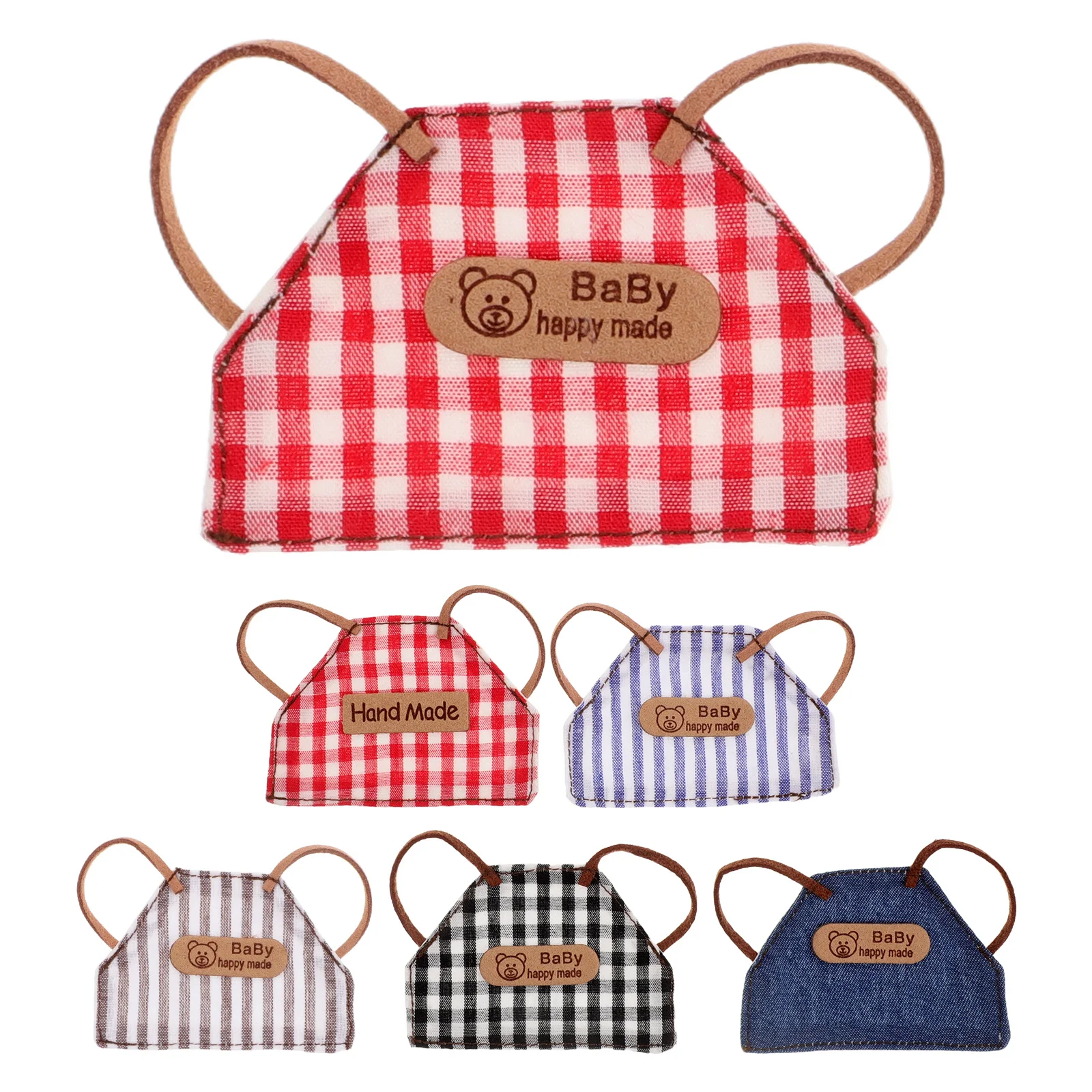 6Pcs Wool Handmade Mini Apron Retro Denim Pattern Creative DIY Craft Clothes Vintage Style Outfits for Mini Dress Up Role Play
6Pcs Wool Handmade Mini Apron Retro Denim Pattern Creative DIY Craft Clothes Vintage Style Outfits for Mini Dress Up Role Play
