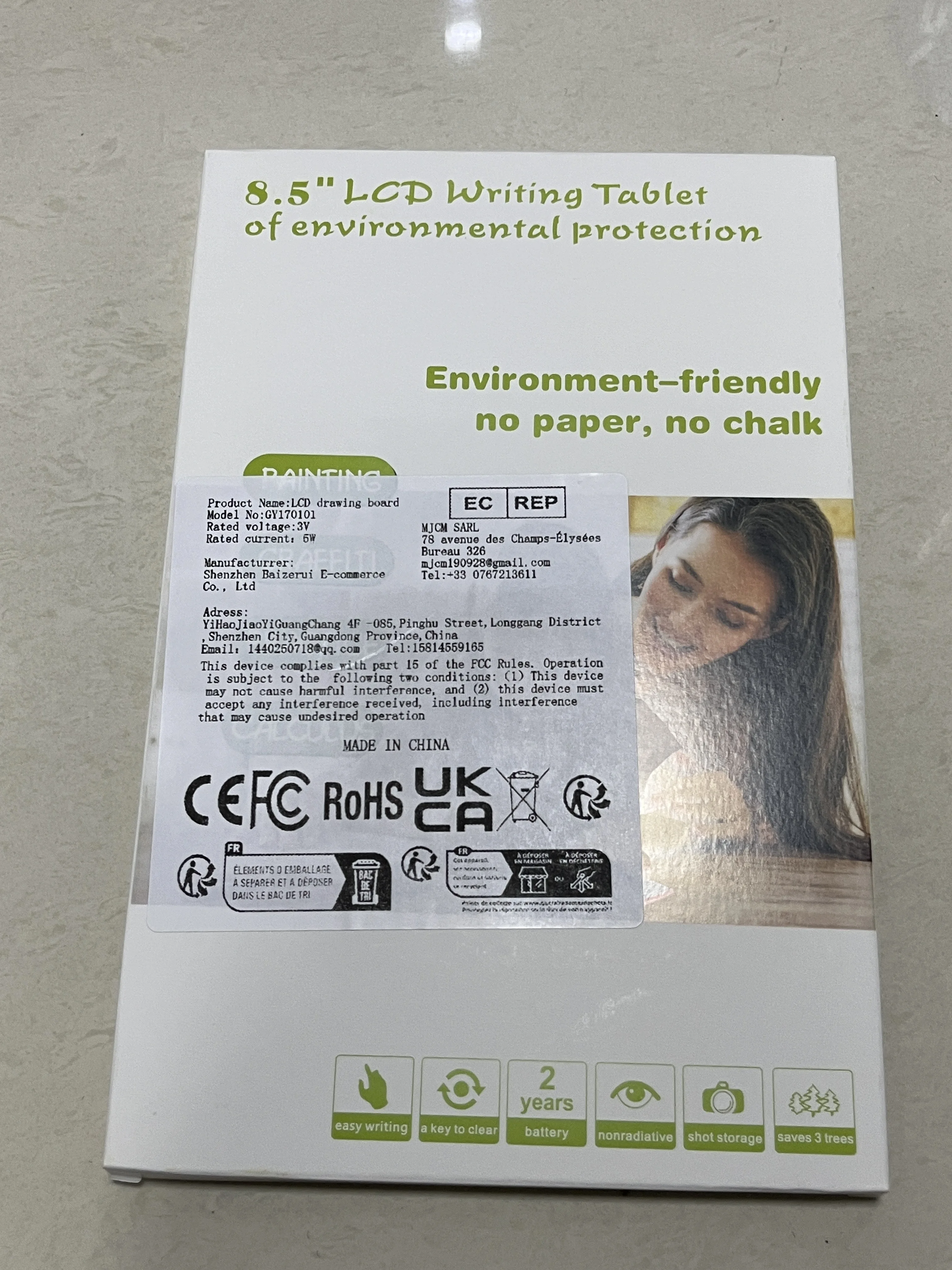 8.5 Inch LCD Writing Tablet Digital Drawing Tablet Handwriting Pads Portable Electronic Tablet Board ultra-thin Board 
8.5 Inch LCD Writing Tablet Digital Drawing Tablet Handwriting Pads Portable Electronic Tablet Board ultra-thin Board