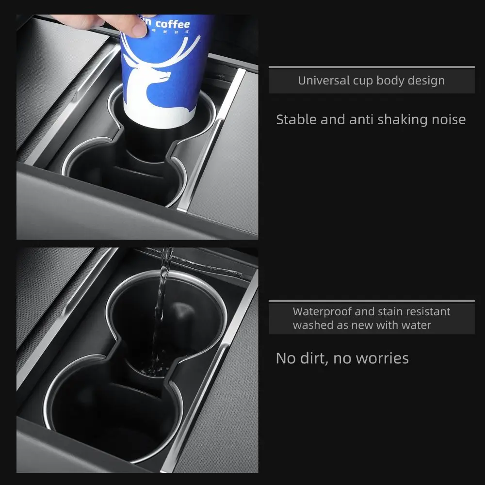 Dual Cups Car Cup Holder Rack Black Stabilizing Cup TPE Water Cup Storage Tray High Quality Durable Center Console Bottle Holder
Dual Cups Car Cup Holder Rack Black Stabilizing Cup TPE Water Cup Storage Tray High Quality Durable Center Console Bottle Holder