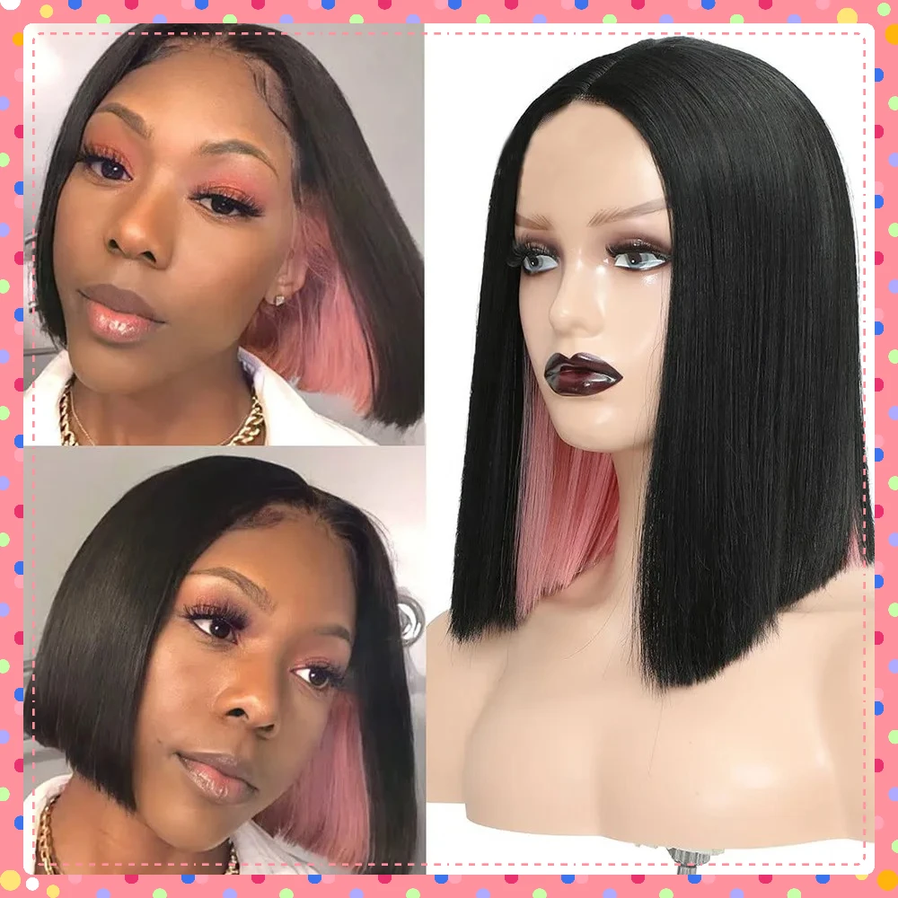 Synthetic Pink Short Bob Wig with Bangs Heat Resistant Fiber Natural Bobo Style Cosplay Party Fashion Hair Costume
Synthetic Pink Short Bob Wig with Bangs Heat Resistant Fiber Natural Bobo Style Cosplay Party Fashion Hair Costume