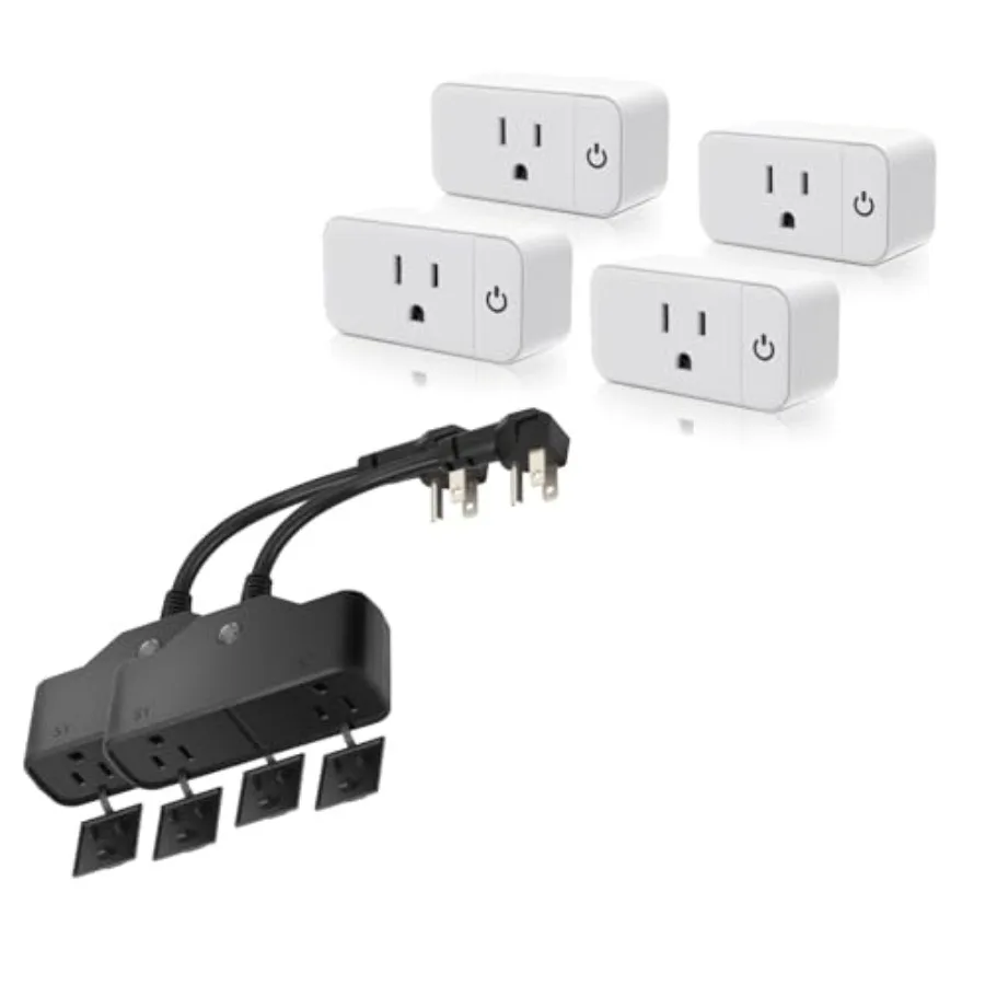 4pcs Mini Smart Plug Bundle with 2pcs Outdoor Smart Plug for Home Automation ABS Plastic White Energy Monitoring Scheduling
4pcs Mini Smart Plug Bundle with 2pcs Outdoor Smart Plug for Home Automation ABS Plastic White Energy Monitoring Scheduling