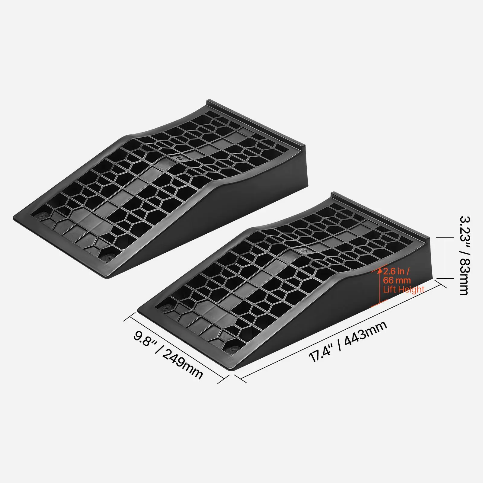 Heavy-Duty Portable Car Ramps for Home Garage Use — Adjustable Lift Heights (2.56–6.7 in), Support Up to 20,000 lbs GVW, Ideal f
Heavy-Duty Portable Car Ramps for Home Garage Use — Adjustable Lift Heights (2.56–6.7 in), Support Up to 20,000 lbs GVW, Ideal f