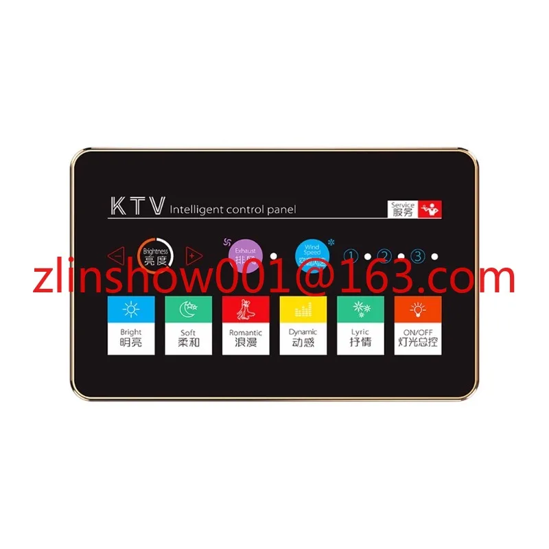 KTV Smart Light Touch Control Panel Acousto-Optic Linkage Tempered Glass Wallboard
KTV Smart Light Touch Control Panel Acousto-Optic Linkage Tempered Glass Wallboard