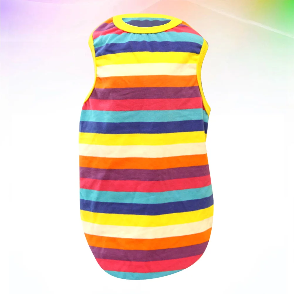 Rainbow Stripe Dog Vest Cotton Material Easy on Off Colorful Printing Pet Vest for Daily Wear Party Decor S Size
Rainbow Stripe Dog Vest Cotton Material Easy on Off Colorful Printing Pet Vest for Daily Wear Party Decor S Size