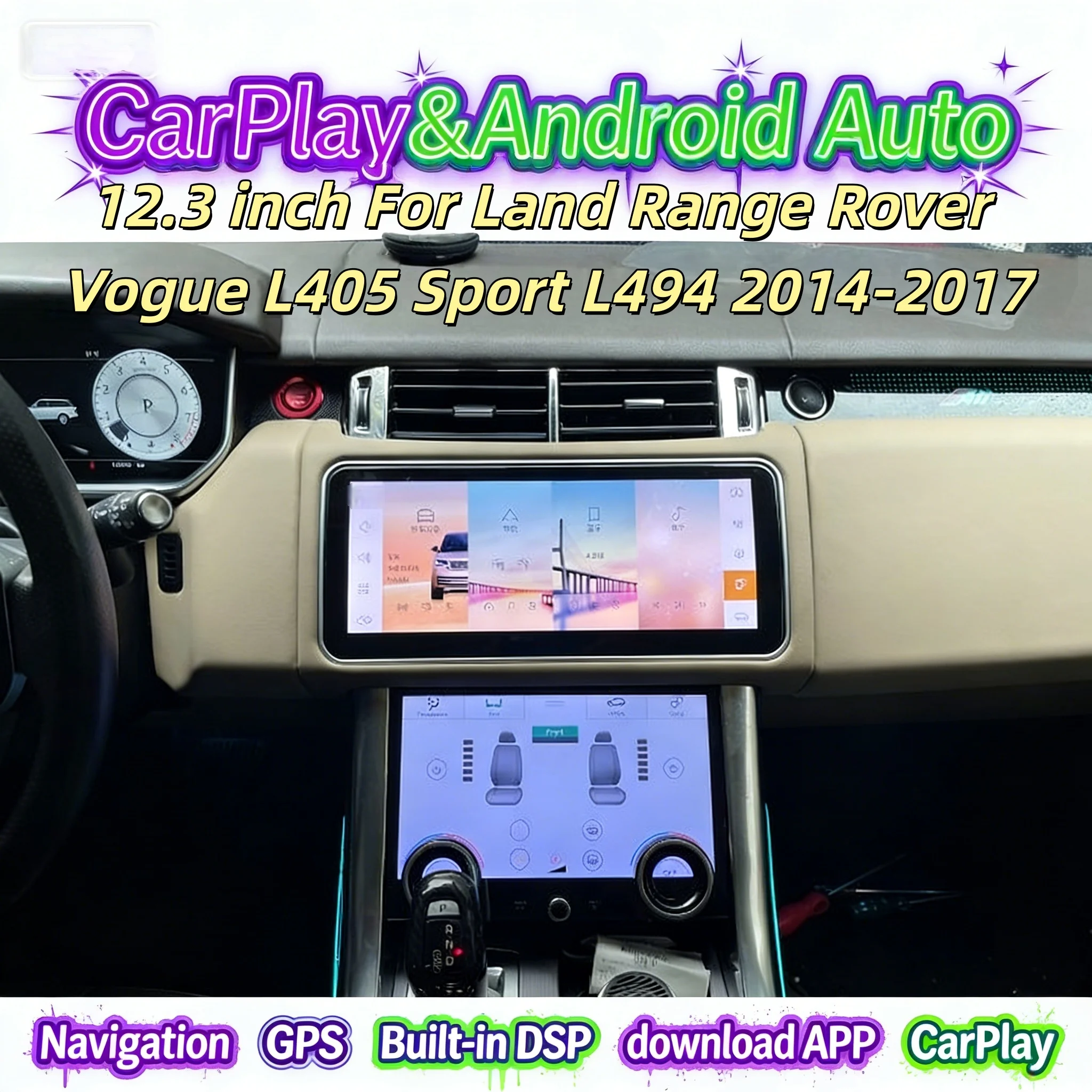 12.3" Multimedia Android Wireless For Range Rover Sport L494 2014-2017 Radio Carplay Car GPS Navi Radio Bluetooth Head unit
12.3" Multimedia Android Wireless For Range Rover Sport L494 2014-2017 Radio Carplay Car GPS Navi Radio Bluetooth Head unit
