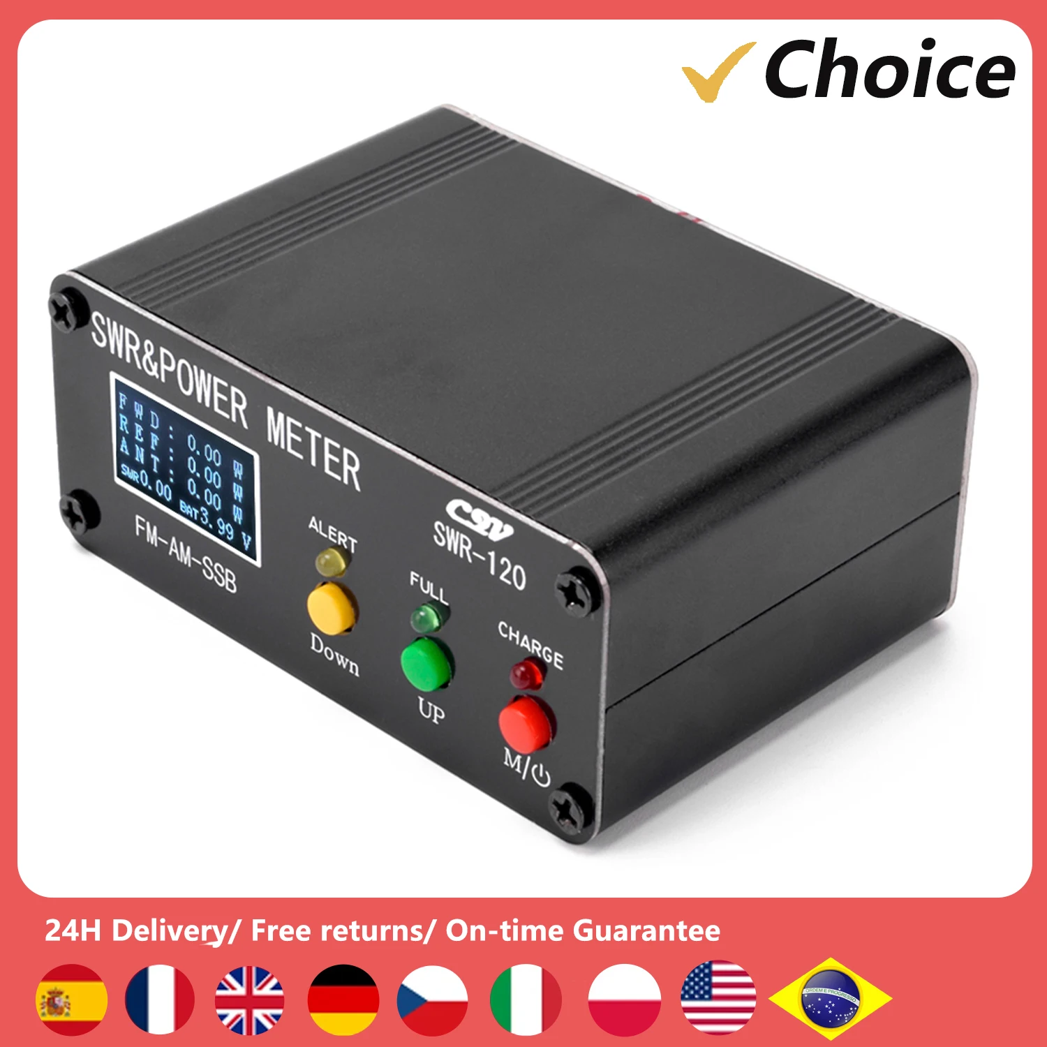 Цифровой измеритель стоячей волны 120 Вт Swr 1,8-54 МГц Коротковолновый измеритель Fm Am Ssb Режимы Swr/мощность Регулируемая функция сигнализации Swr
Цифровой измеритель стоячей волны 120 Вт Swr 1,8-54 МГц Коротковолновый измеритель Fm Am Ssb Режимы Swr/мощность Регулируемая функция сигнализации Swr