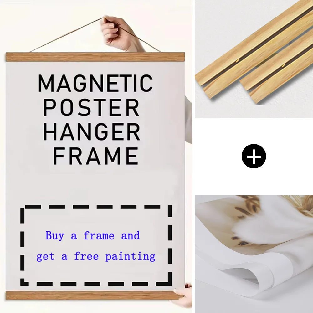 Buy a photo frame and get a free painting DIY magnetic wooden poster frame for photo canvas poster scroll artwork print frame
Buy a photo frame and get a free painting DIY magnetic wooden poster frame for photo canvas poster scroll artwork print frame