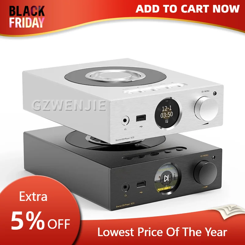 EC3 Stereo CD Player CD80 HD850 Drive Bluetooth DAC Hi-Res Desktop Music Player Pre-Amplifier ES9219C LTA8092 Chips
EC3 Stereo CD Player CD80 HD850 Drive Bluetooth DAC Hi-Res Desktop Music Player Pre-Amplifier ES9219C LTA8092 Chips