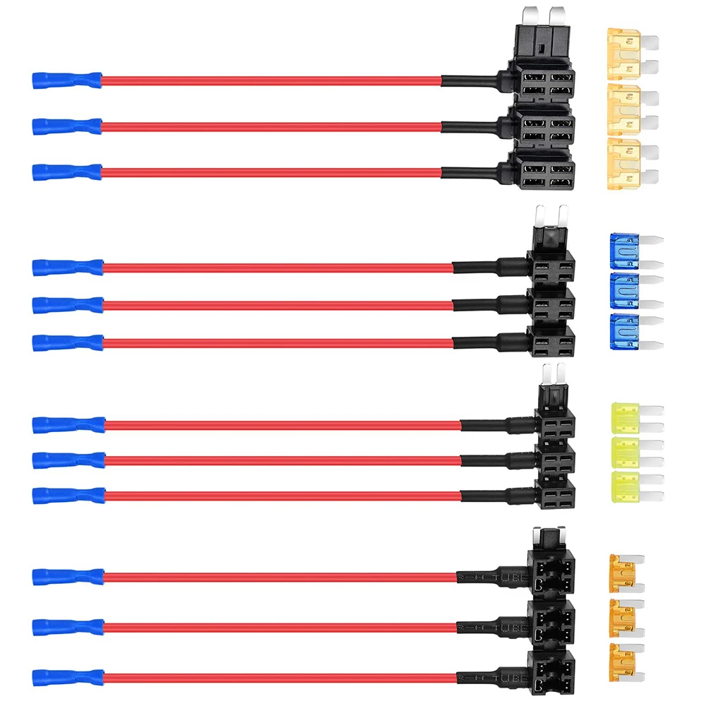 12 sets of 12V car additional circuit fuse tap standard mini Micro2 and thin fuse tap 4 type car, truck, ship fuse holder
12 sets of 12V car additional circuit fuse tap standard mini Micro2 and thin fuse tap 4 type car, truck, ship fuse holder