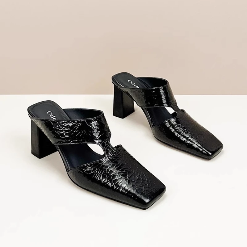 Square Toe Women High Heels Slippers Sexy Sandals Summer Shoes 2025 New Designer Sexy Pumps Chunky Shoes Flip Flops Mujer Slides
Square Toe Women High Heels Slippers Sexy Sandals Summer Shoes 2025 New Designer Sexy Pumps Chunky Shoes Flip Flops Mujer Slides