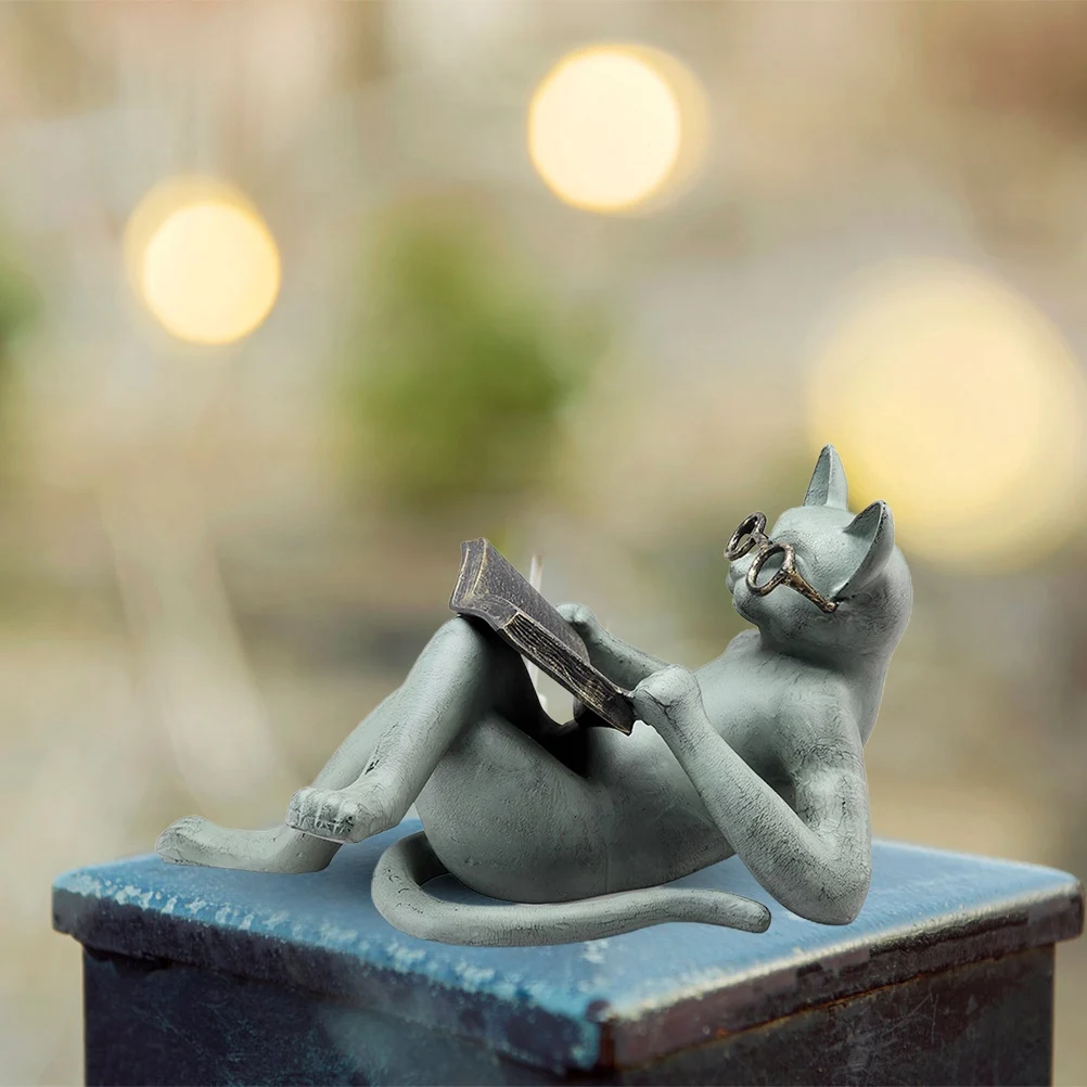 Glasses Cat Crafts Reading Cat Figurines Decorative Reading Book Cat Home Garden Decor Home Decor For Cat Lovers
Glasses Cat Crafts Reading Cat Figurines Decorative Reading Book Cat Home Garden Decor Home Decor For Cat Lovers