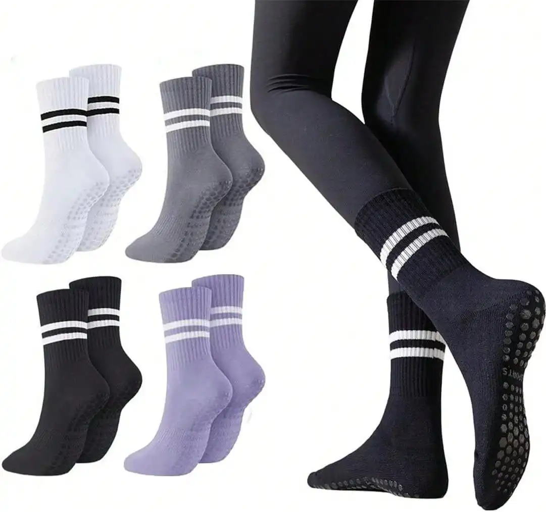 Pilates Grippy Socks For Women Non Slip Yoga Crew Sock For Yoga Pilates Barre Hospital Gym Dance Home Barefoot
Pilates Grippy Socks For Women Non Slip Yoga Crew Sock For Yoga Pilates Barre Hospital Gym Dance Home Barefoot
