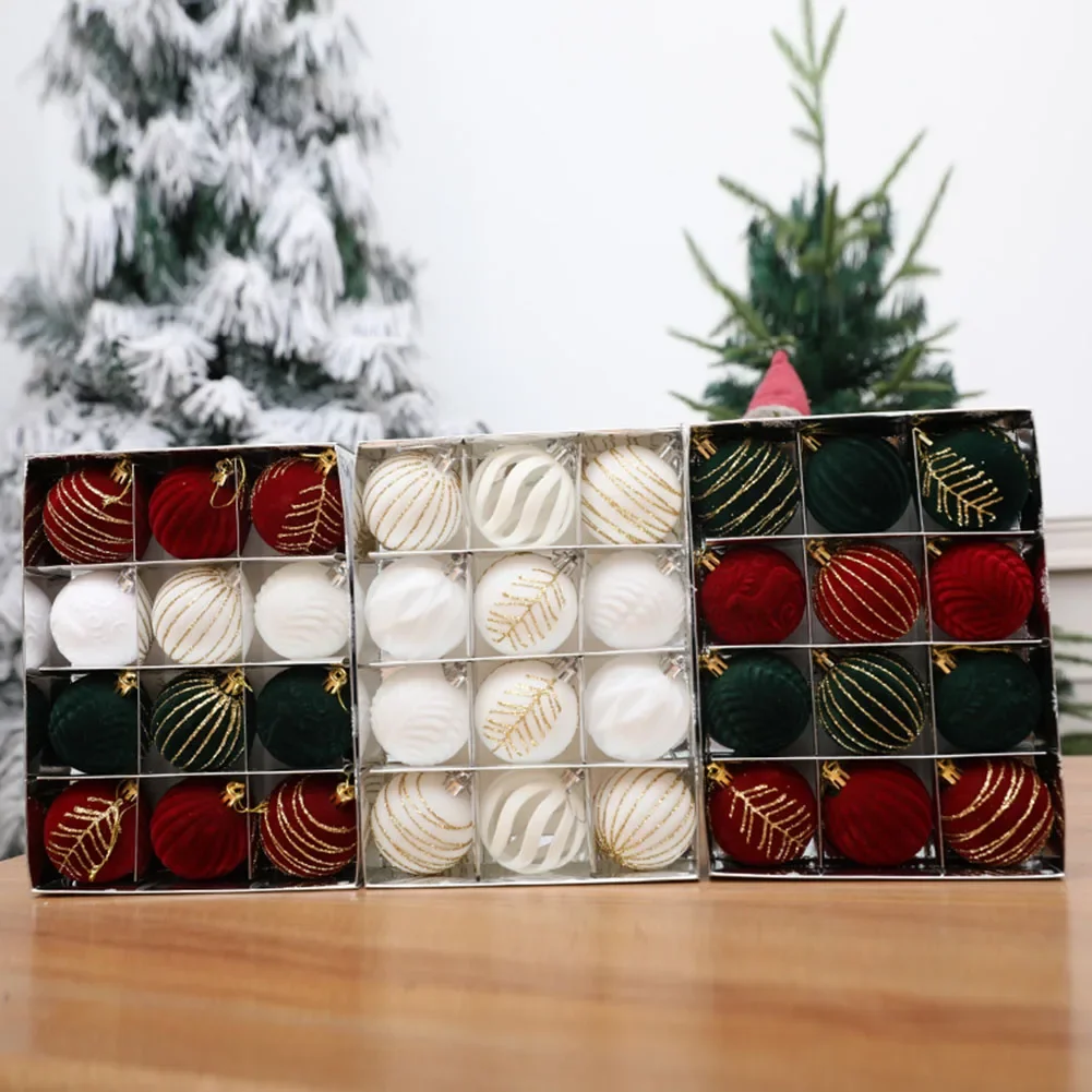 12PCS 6CM Christmas Ball Ornaments Tree Decorations For Holiday Wedding Party Red Dark Green Plush Painted Ball Velvet Ball
12PCS 6CM Christmas Ball Ornaments Tree Decorations For Holiday Wedding Party Red Dark Green Plush Painted Ball Velvet Ball