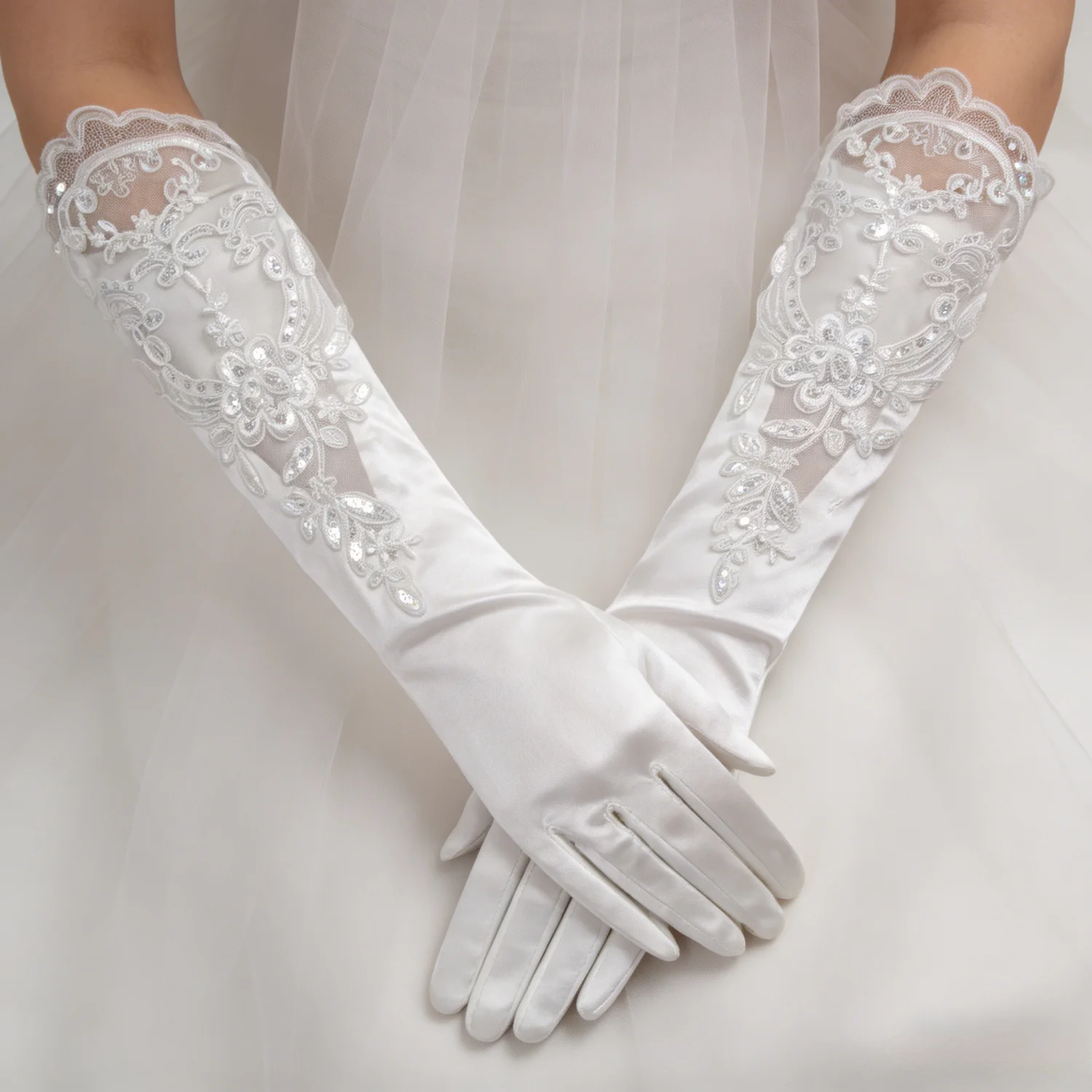 Fashion Stock Bride Bridal Gloves Full Finger Lace Applique Elbow Length Wedding Party Accessories Prom Evening Party Golve
Fashion Stock Bride Bridal Gloves Full Finger Lace Applique Elbow Length Wedding Party Accessories Prom Evening Party Golve