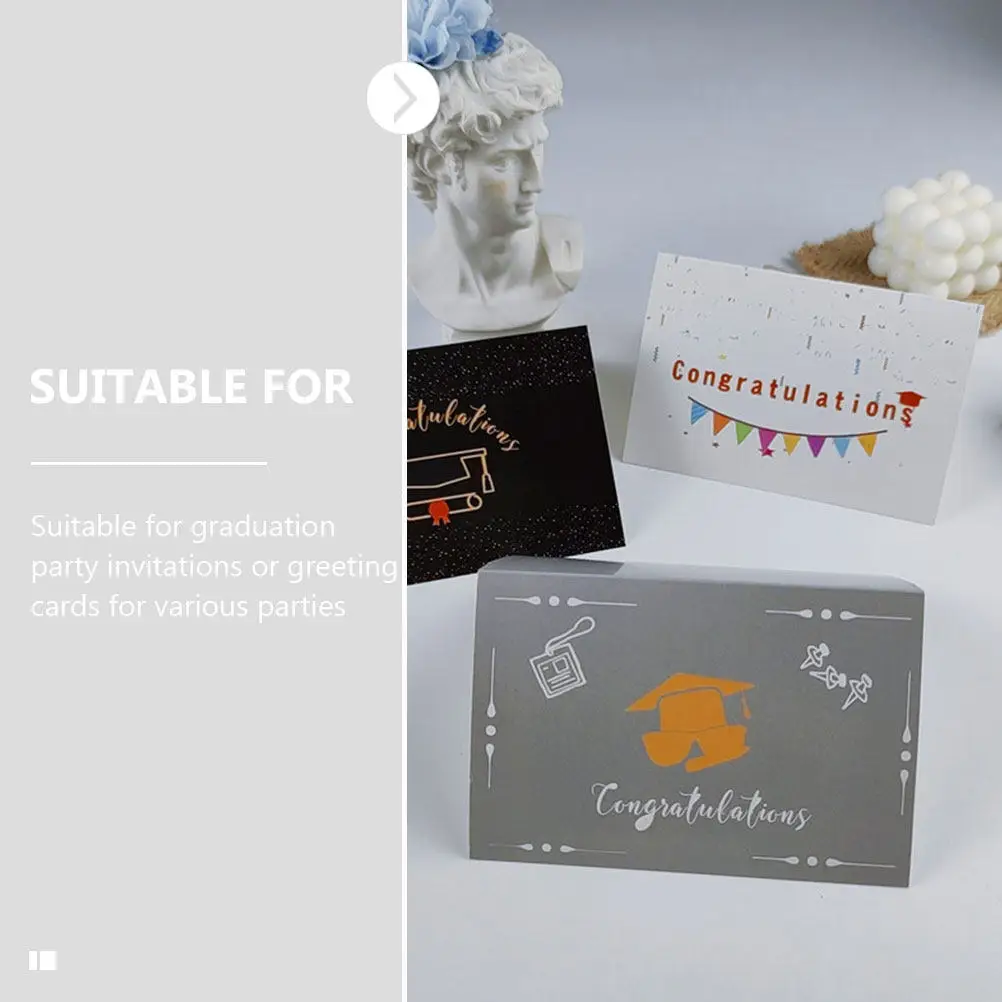 6Sets Graduation Themed Greeting Cards Decorative Paper Cards Exquisite Party Celebration Congratulations Wishes
6Sets Graduation Themed Greeting Cards Decorative Paper Cards Exquisite Party Celebration Congratulations Wishes