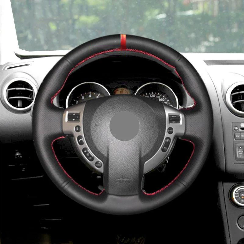 For Nissan QASHQAI X-Trail NV200 Rogue 2008 2009 2010 Hand stitched Car Steering Wheel Cover Trim Black Leather with red strip
For Nissan QASHQAI X-Trail NV200 Rogue 2008 2009 2010 Hand stitched Car Steering Wheel Cover Trim Black Leather with red strip