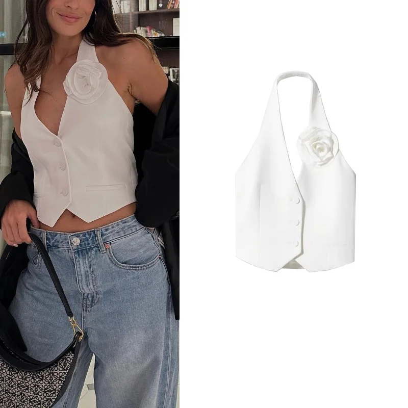 Spring New Faion Slim Fit ort Top Flower Decoration Versatile Outerwear Vest Commute Sle V-Ne Single Button Polyester...
Spring New Faion Slim Fit ort Top Flower Decoration Versatile Outerwear Vest Commute Sle V-Ne Single Button Polyester...