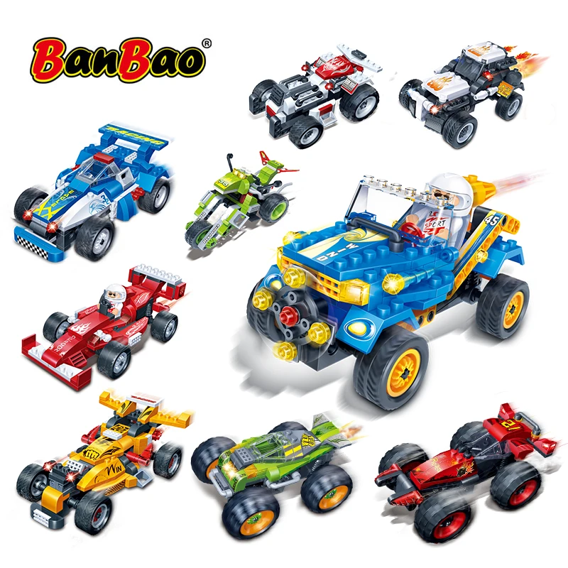 BanBao строительные блоки для автомобиля, мини-автомобиль, обучающие игрушки для мальчиков, подарки
BanBao строительные блоки для автомобиля, мини-автомобиль, обучающие игрушки для мальчиков, подарки