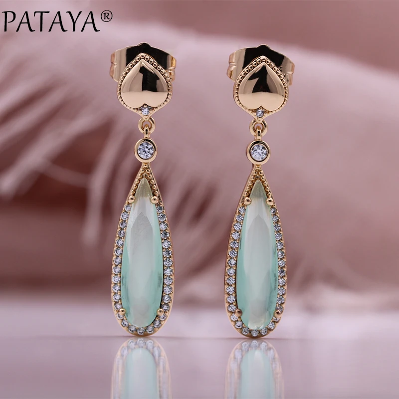 PATAYA Fashion Emerald Long Drop Natural Zircon Dangle Earrings For Women 585 Rose Gold Color Fine Jewelry Luxury Daily Earring
PATAYA Fashion Emerald Long Drop Natural Zircon Dangle Earrings For Women 585 Rose Gold Color Fine Jewelry Luxury Daily Earring