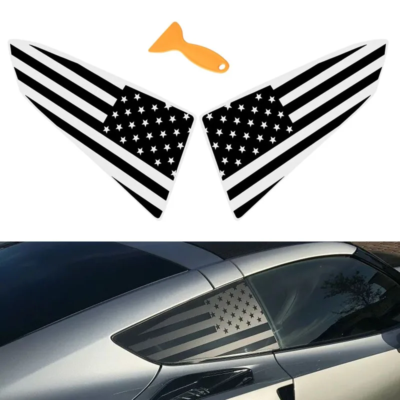 YMT наклейки на окна с американским флагом с обеих сторон подходят для C7 Corvette 2014-2019-черный
YMT наклейки на окна с американским флагом с обеих сторон подходят для C7 Corvette 2014-2019-черный