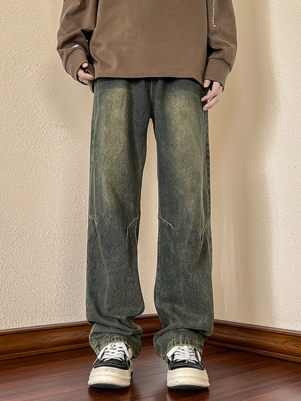 Retro American Denim Jeans Men's Autumn Washed Vintage Straight Leg Bell Bottoms Trendy Brand Youthful Popular Jeans
Retro American Denim Jeans Men's Autumn Washed Vintage Straight Leg Bell Bottoms Trendy Brand Youthful Popular Jeans