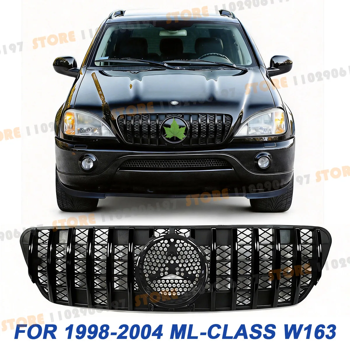 for 1998-2004 W163 ML Class Mercedes Benz ML230 ML270 ML320 ML400 ML430 GT Front Bumper Mesh Grille Radiator with Bottom Grid
for 1998-2004 W163 ML Class Mercedes Benz ML230 ML270 ML320 ML400 ML430 GT Front Bumper Mesh Grille Radiator with Bottom Grid