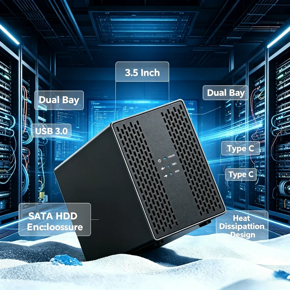 3.5 Inch Dual Bay USB 3.0 Type C SATA HDD Enclosure External Hard Drive Array Box With Heat Dissipation Design
3.5 Inch Dual Bay USB 3.0 Type C SATA HDD Enclosure External Hard Drive Array Box With Heat Dissipation Design