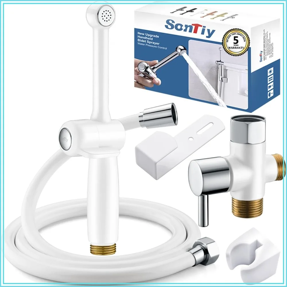 Handheld Bidet Sprayer for Toilet, Cloth Diaper Sprayer Attachment with Backflow Preventer, Adjustable Water Pressure
Handheld Bidet Sprayer for Toilet, Cloth Diaper Sprayer Attachment with Backflow Preventer, Adjustable Water Pressure