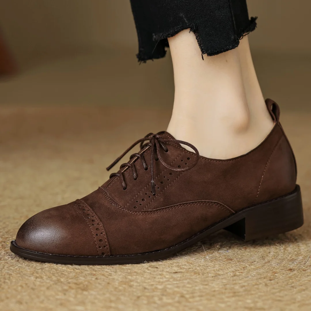 Oxfords women's sheepskin carving British style lace-up flats high quality soft comfortable casual female daily espadrilles shoe
Oxfords women's sheepskin carving British style lace-up flats high quality soft comfortable casual female daily espadrilles shoe