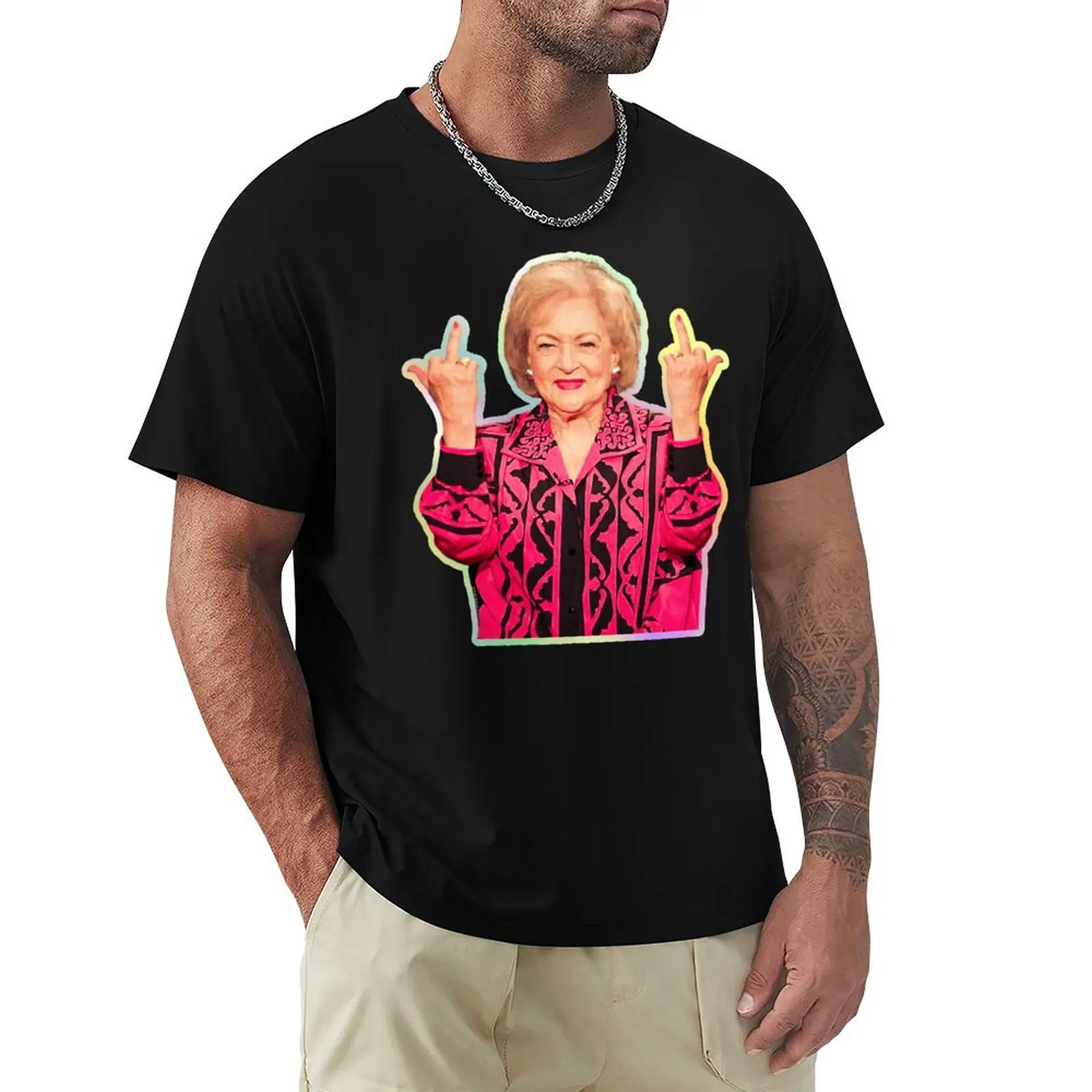 Betty White Middle Finger, Funny Two Middle Fingers T-Shirt Plus Size Lightweight Tee Shirt
Betty White Middle Finger, Funny Two Middle Fingers T-Shirt Plus Size Lightweight Tee Shirt