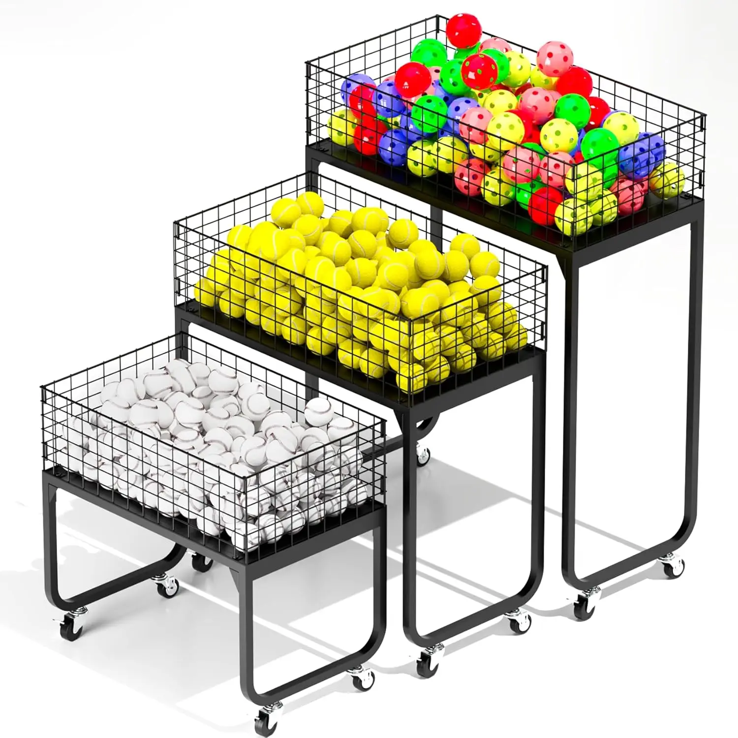 Ball Storage - 22.83" Basketball Cart With Wheels Garage Volleyball Storage Sport Equipment Holder Organizer For Indoor
Ball Storage - 22.83" Basketball Cart With Wheels Garage Volleyball Storage Sport Equipment Holder Organizer For Indoor