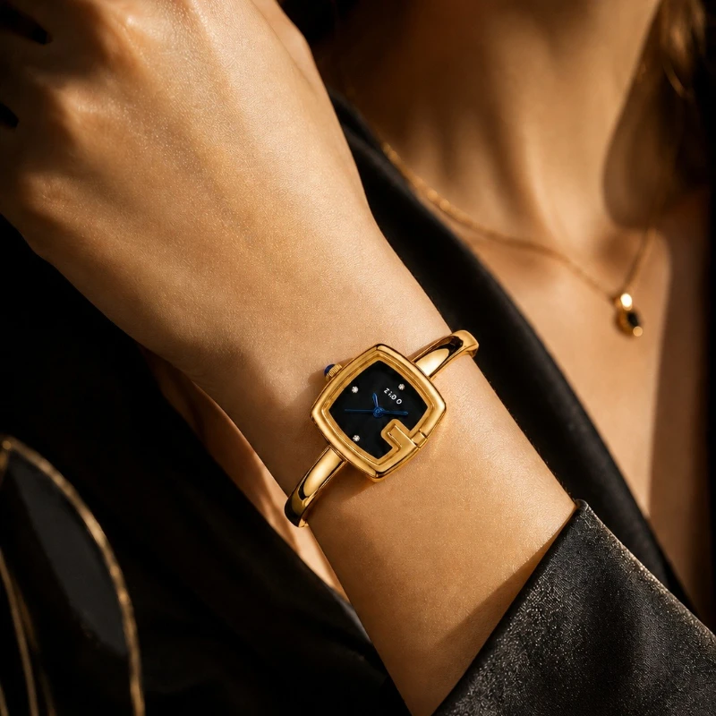 ZIDO Luxury Gold Stainless Steel Women Watch Square Black Dial Rhinestone Ladies Quartz Bracelet Watch Fashion Jewelry Clock
ZIDO Luxury Gold Stainless Steel Women Watch Square Black Dial Rhinestone Ladies Quartz Bracelet Watch Fashion Jewelry Clock