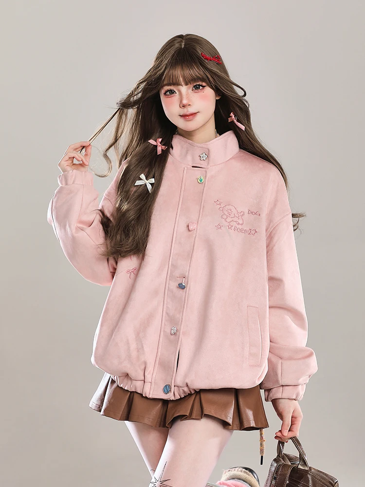 Корейская женская куртка-жакет с вышивкой и воротником-стойкой, свободного кроя, универсальная верхняя одежда, осень 2025, новый модный дизайн
Корейская женская куртка-жакет с вышивкой и воротником-стойкой, свободного кроя, универсальная верхняя одежда, осень 2025, новый модный дизайн