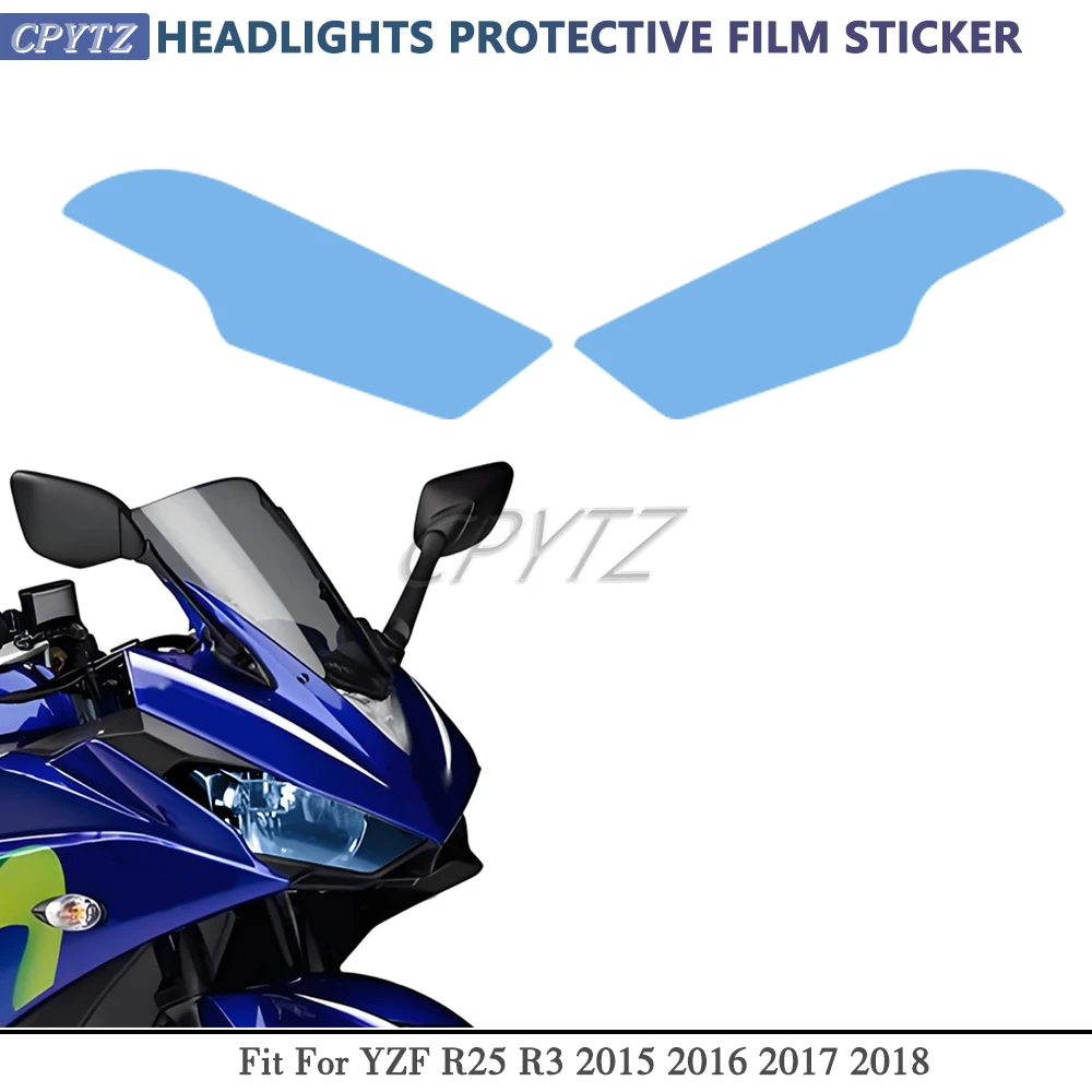 Fit for YZF R25 R3 2015 2016 2017 2018 Transparent scratch resistant Headlights Protective Film Sticker Motorcycle Accessories
Fit for YZF R25 R3 2015 2016 2017 2018 Transparent scratch resistant Headlights Protective Film Sticker Motorcycle Accessories