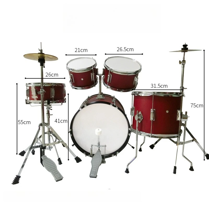 Hooqu Children's Drums Jazz Drums Students Five Drums and Two Cymbals Beginner Teaching Practice Drums
Hooqu Children's Drums Jazz Drums Students Five Drums and Two Cymbals Beginner Teaching Practice Drums