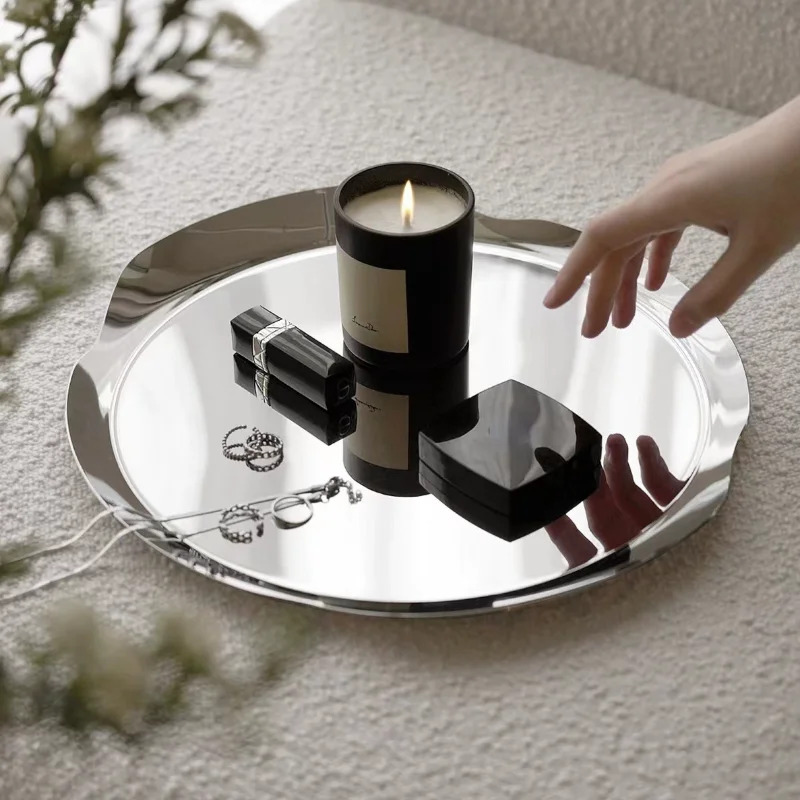 Nordic Light Luxury Round Stainless Steel Tray Fruit Dish Coffee Tea Wine Set Storage Tray Serving Plate Living Room Organizer
Nordic Light Luxury Round Stainless Steel Tray Fruit Dish Coffee Tea Wine Set Storage Tray Serving Plate Living Room Organizer