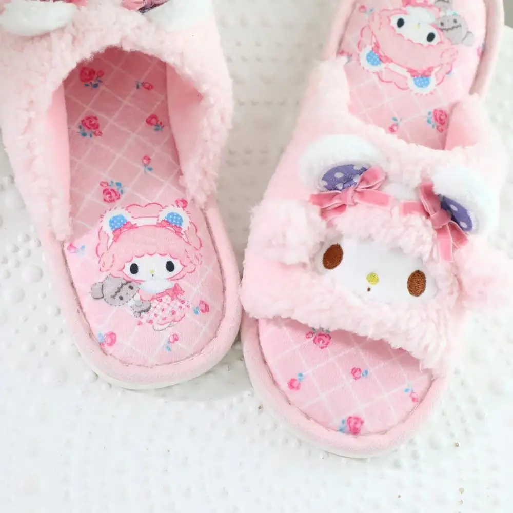 Мягкие хлопковые плюшевые тапочки с рисунком «Моя мелодия», домашняя домашняя обувь на четыре сезона, нескользящая обувь, модные теплые тапочки
Мягкие хлопковые плюшевые тапочки с рисунком «Моя мелодия», домашняя домашняя обувь на четыре сезона, нескользящая обувь, модные теплые тапочки