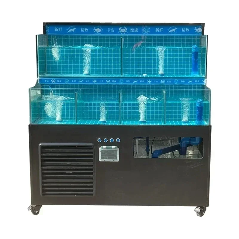 Double-layer commercial seafood fish tank shellfish pond fresh water dual-purpose hotel aquatic supermarket selling fish
Double-layer commercial seafood fish tank shellfish pond fresh water dual-purpose hotel aquatic supermarket selling fish