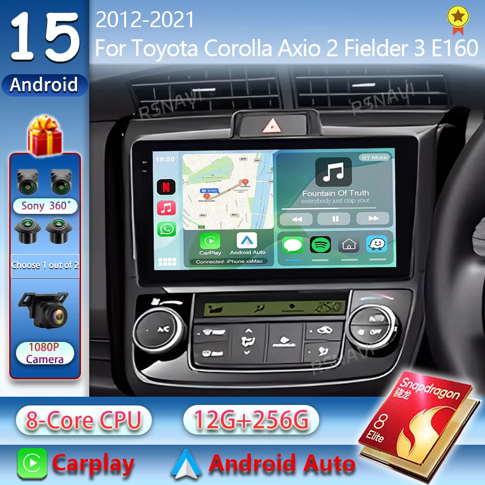 Android 15 For Toyota Corolla Axio 2 Fielder 3 E160 2012 - 2021 2K QLED Stereo Car Radio Multimedia Video Player GPS 4G CarPlay
Android 15 For Toyota Corolla Axio 2 Fielder 3 E160 2012 - 2021 2K QLED Stereo Car Radio Multimedia Video Player GPS 4G CarPlay