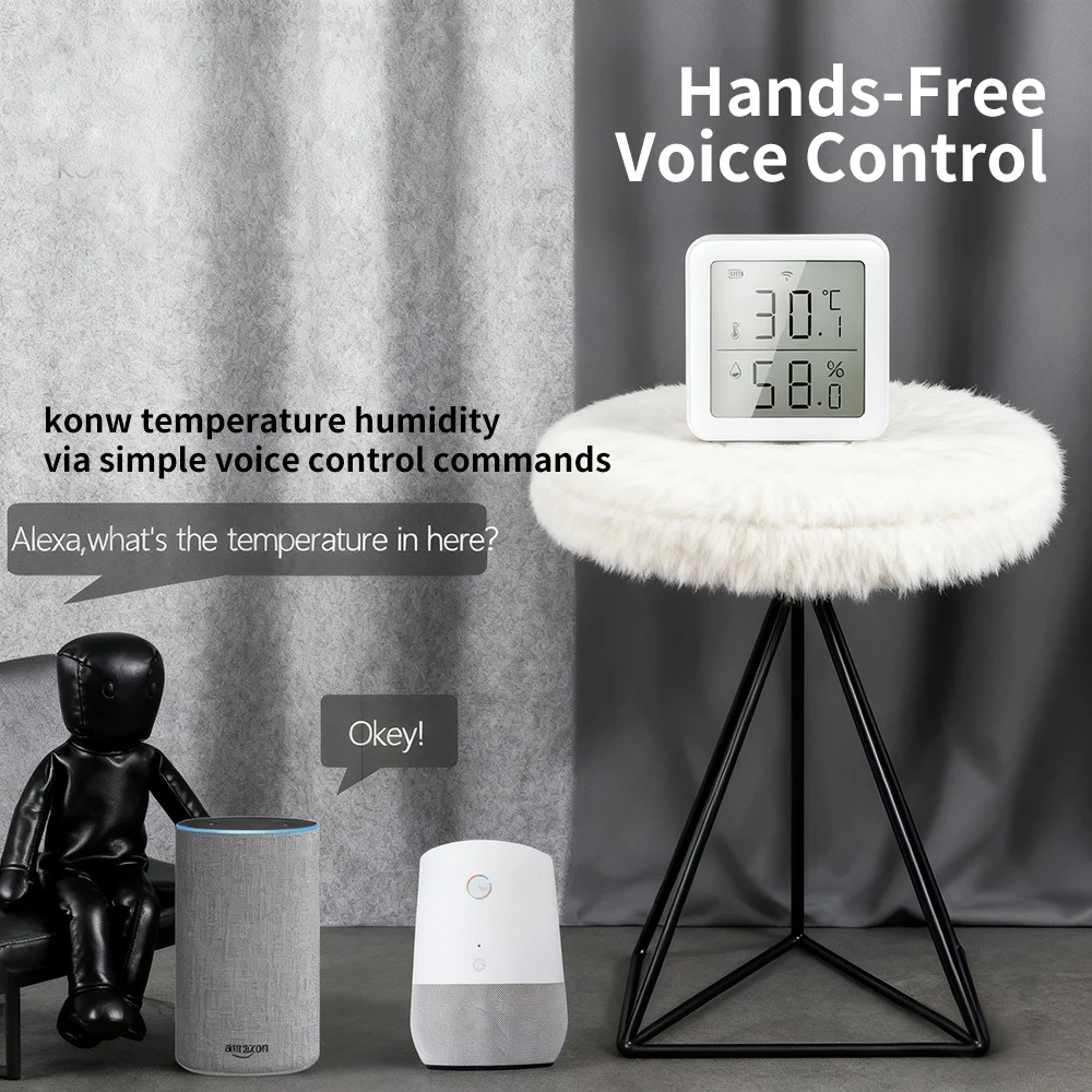 Works with Tuya WiFi Temperature Humidity Sensor Smart Home Indoor Hygrometer Thermometer Support Alexa Google Home Assistant
Works with Tuya WiFi Temperature Humidity Sensor Smart Home Indoor Hygrometer Thermometer Support Alexa Google Home Assistant