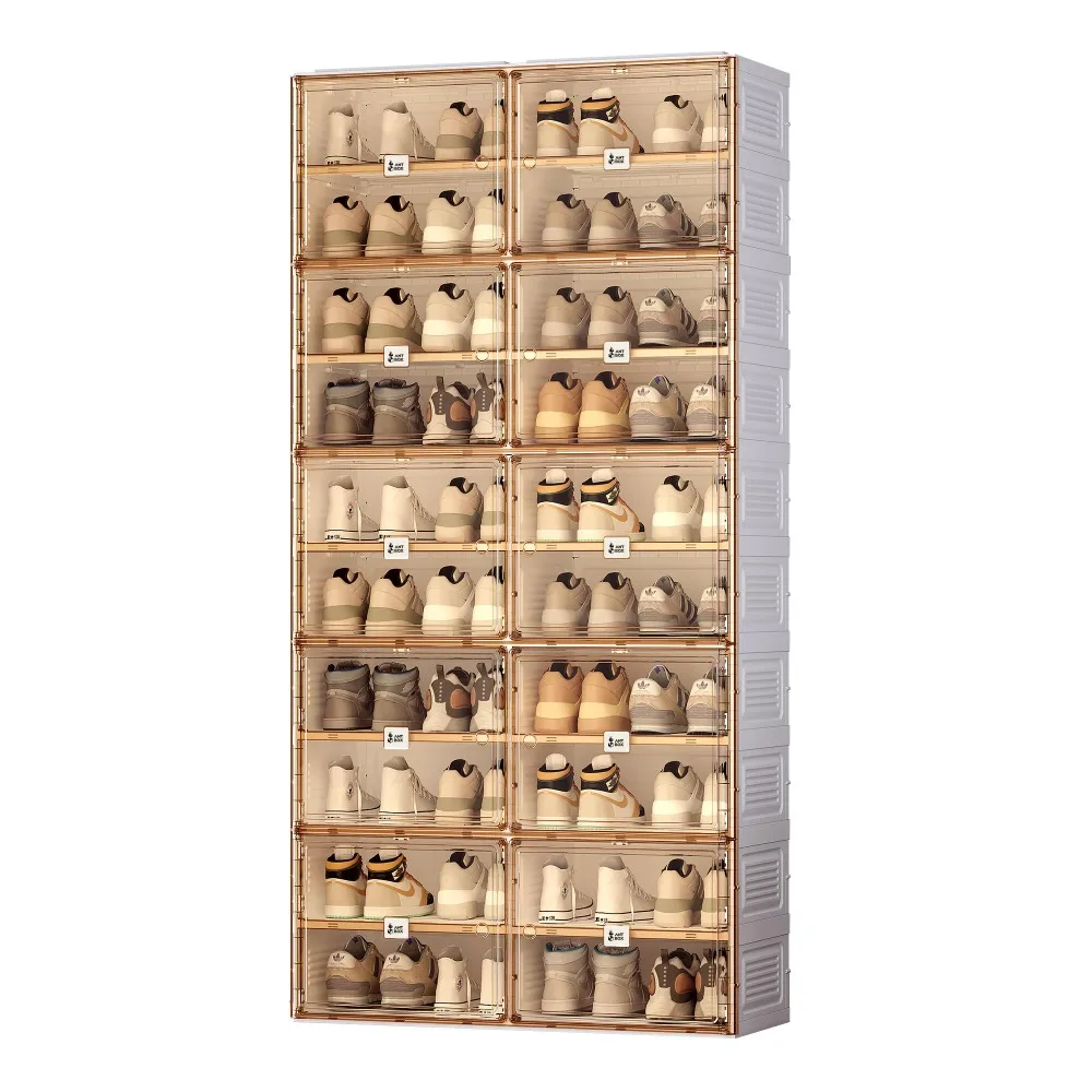 Portable Shoe Rack Organizer for Closet Entryway, Stackable Shoe Cabinet with Magnetic Clear Door
Portable Shoe Rack Organizer for Closet Entryway, Stackable Shoe Cabinet with Magnetic Clear Door