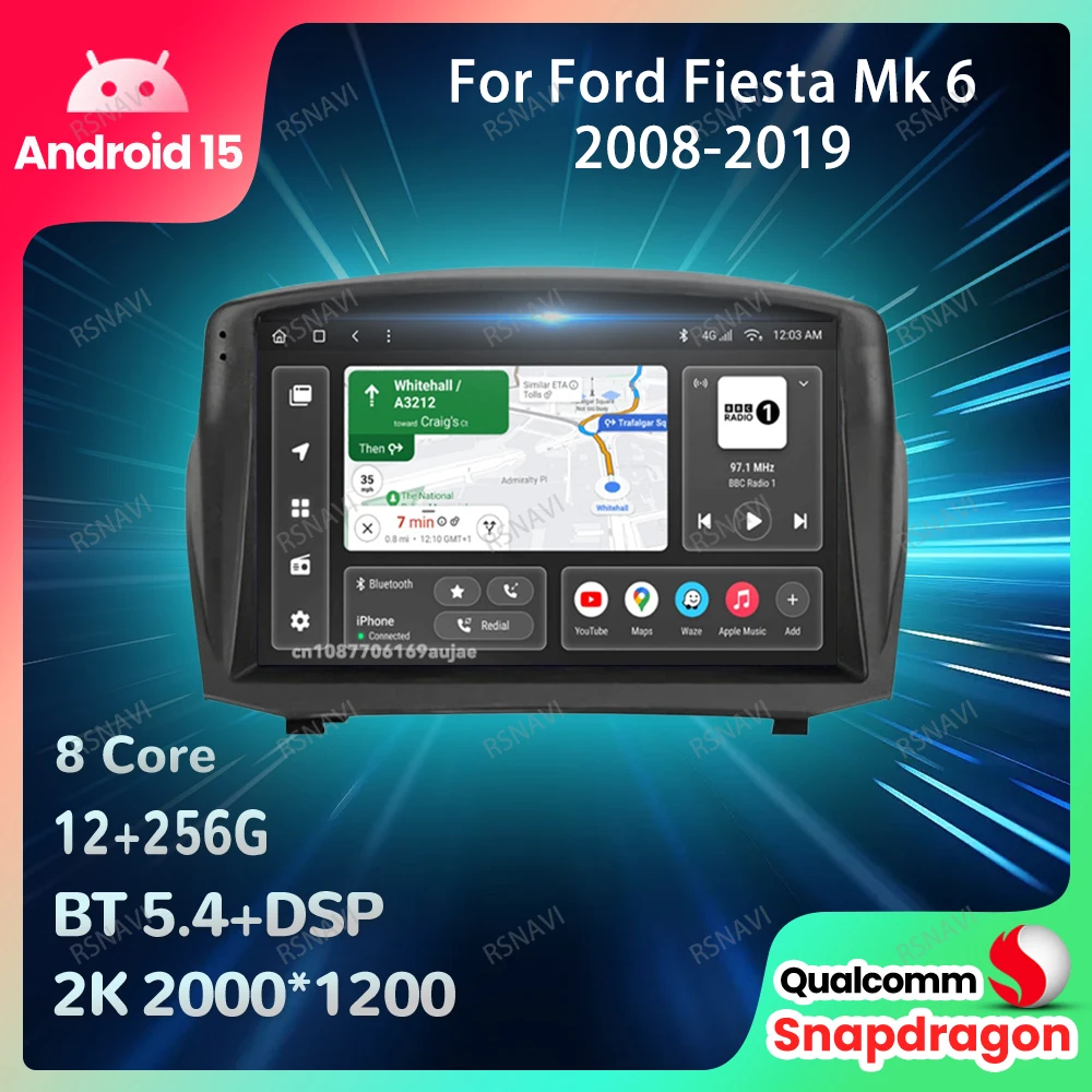 Автомобильный радиоприемник Android 15 для Ford Fiesta Mk 6 2008-2019 Qualcomm, головное устройство, навигация 4G LTE BT 5G, WIFI, авторадио, GPS, Viedo-плеер
Автомобильный радиоприемник Android 15 для Ford Fiesta Mk 6 2008-2019 Qualcomm, головное устройство, навигация 4G LTE BT 5G, WIFI, авторадио, GPS, Viedo-плеер